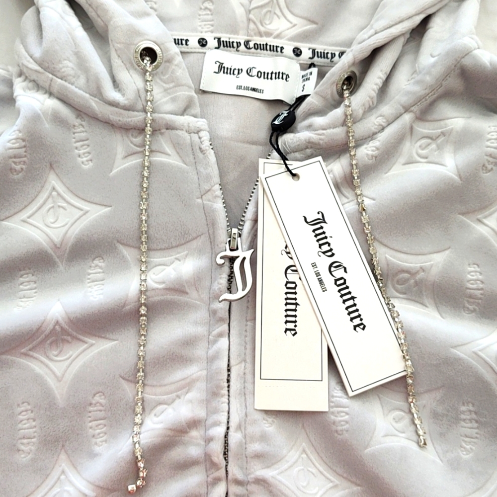 Juicy Couture Larger Emblem Art Grey Hoodie
